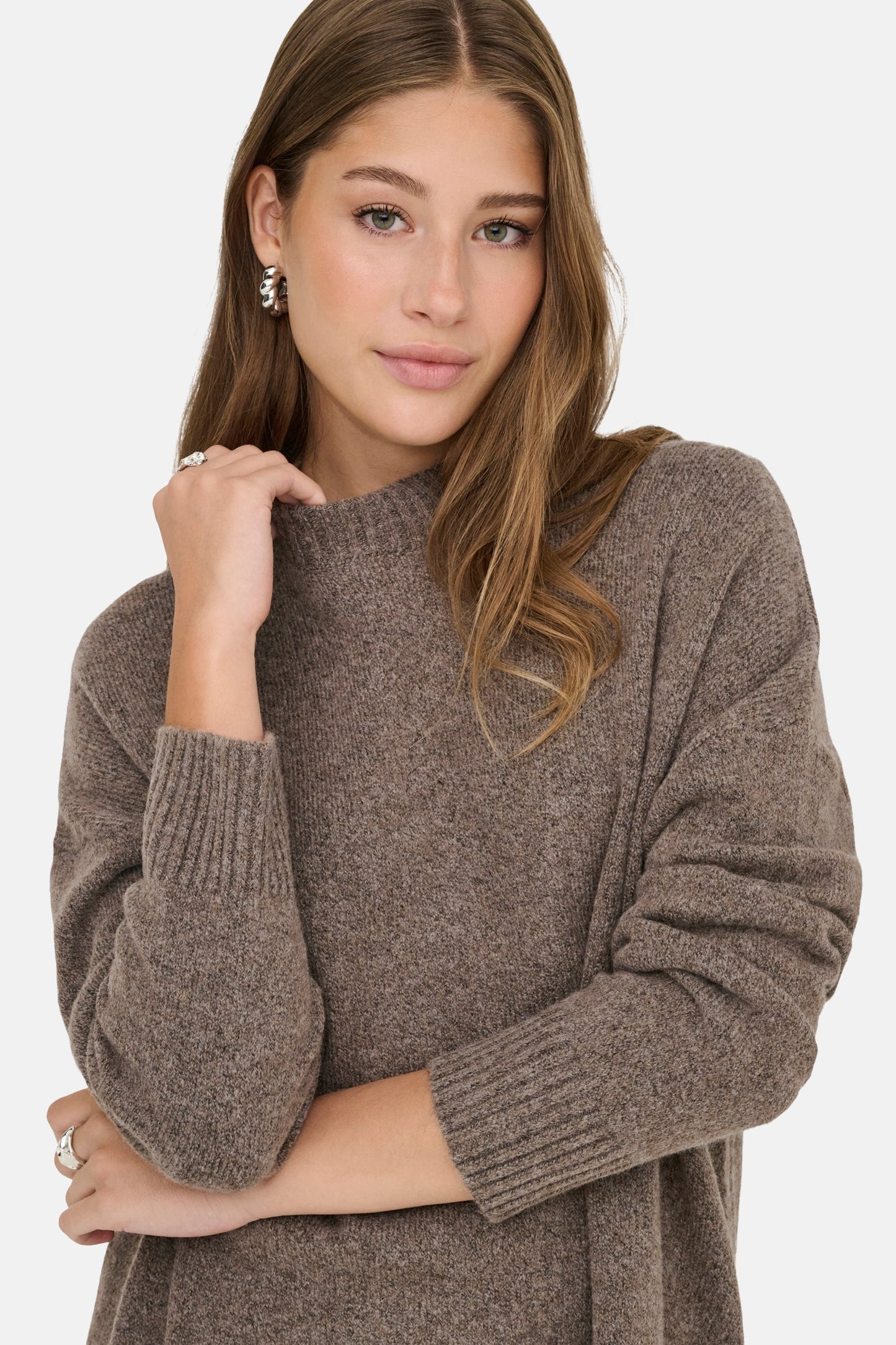 Trui met ronde hals bruin - ONLY®