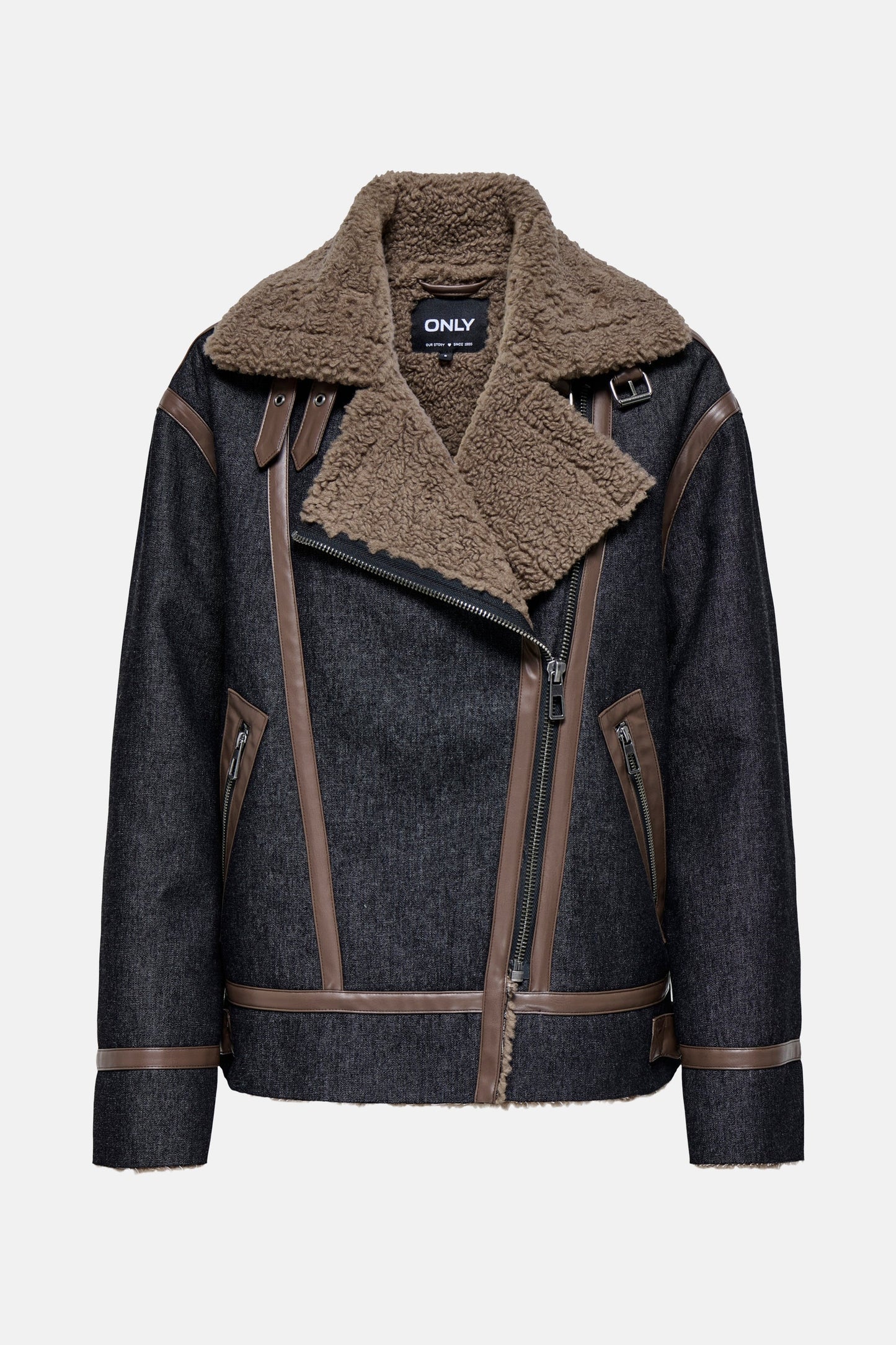 Korte jas donkerblauwe denim - ONLY®