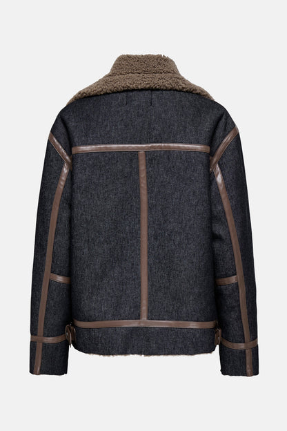 Korte jas donkerblauwe denim - ONLY®