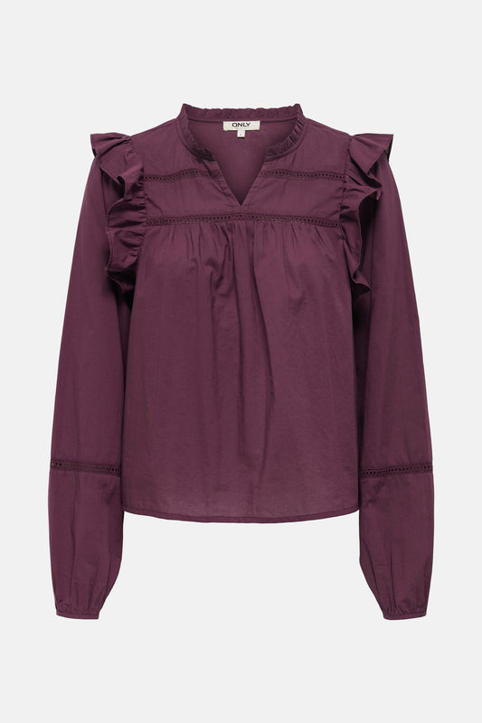 Lange Mouwen Blouse - Bordeaux