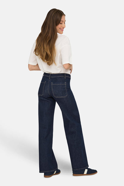 Rechtaf jeans donkerblauwe denim - JDY