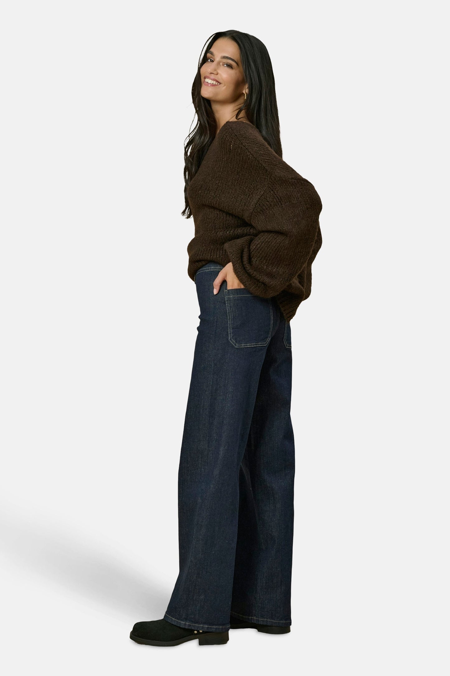Rechtaf jeans donkerblauwe denim - JDY