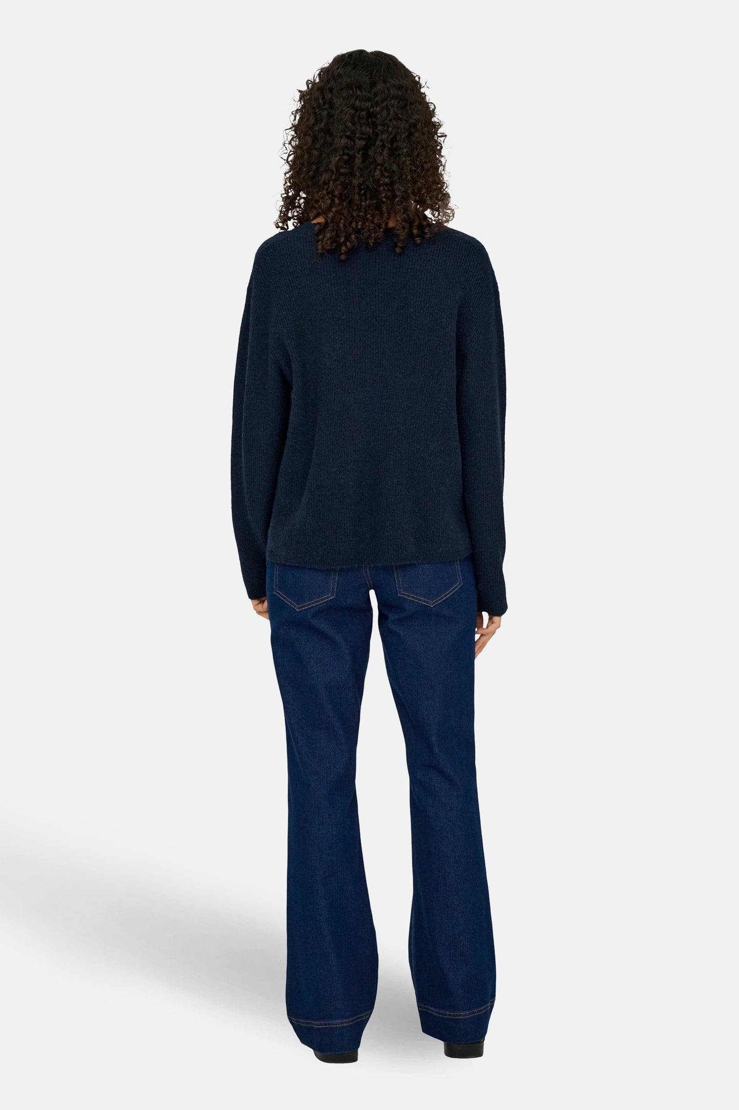 Trui met V-hals blauw - JDY