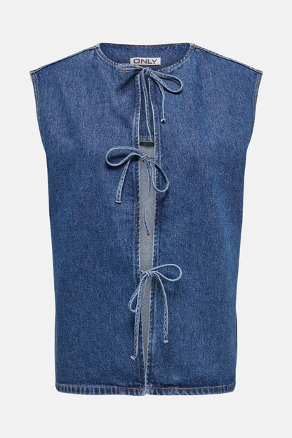 Donkerblauwe Denim Top