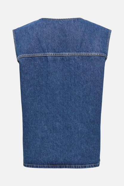 Donkerblauwe Denim Top