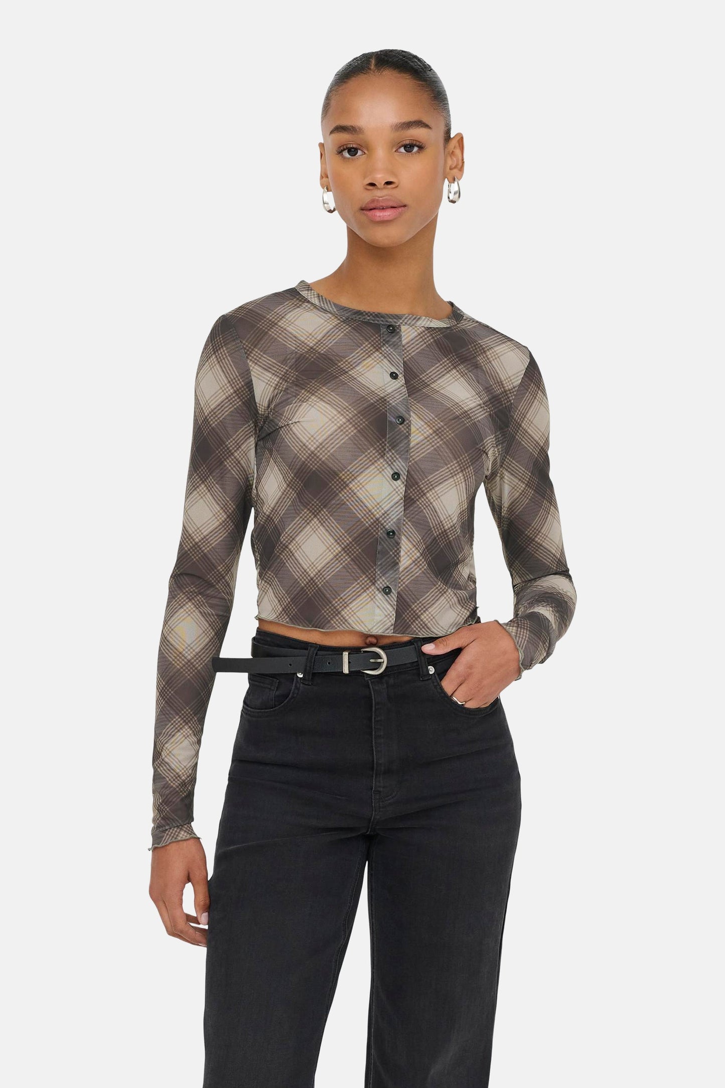 Lange Mouwen T-shirt - Bruin
