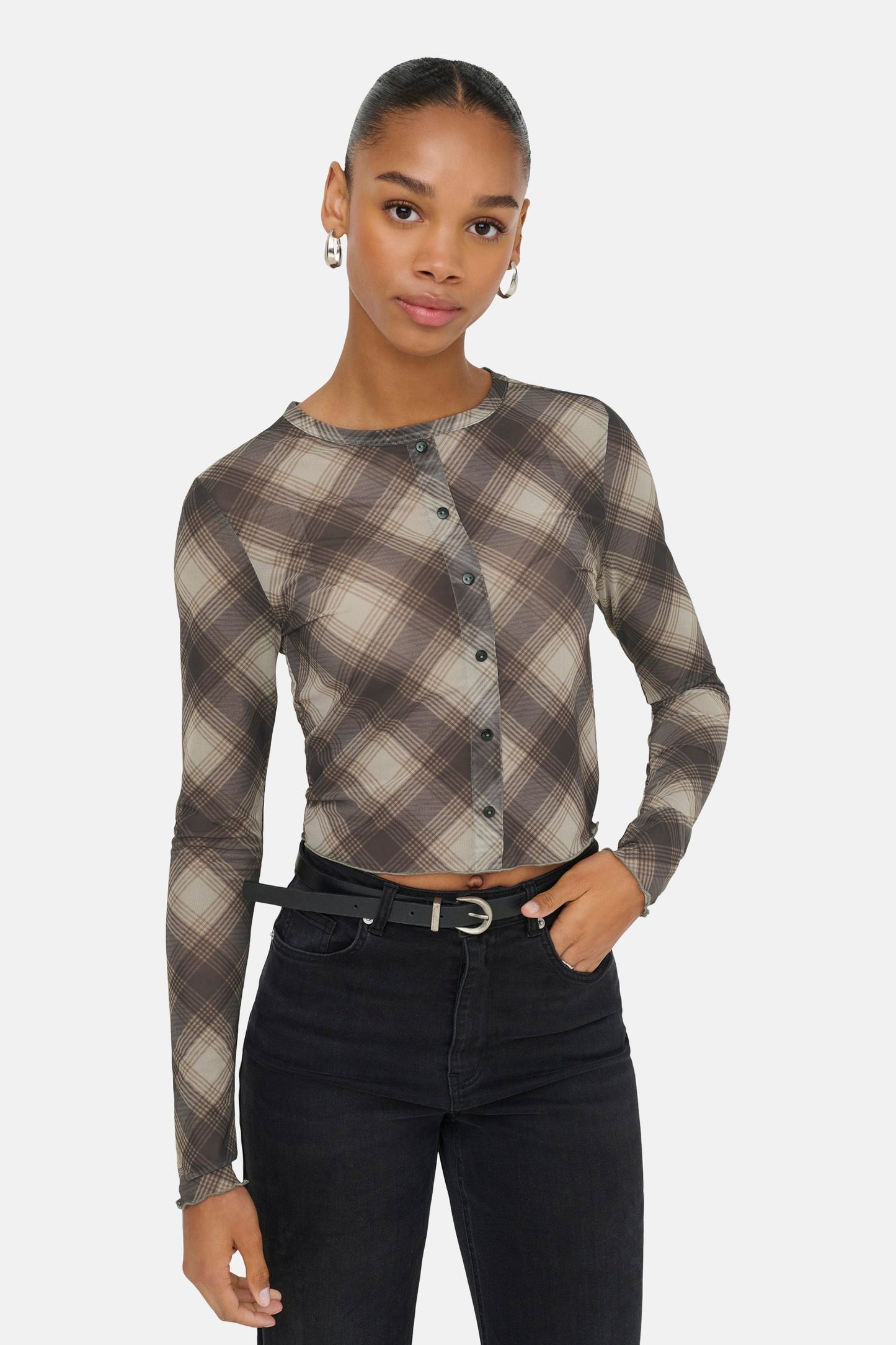 Lange Mouwen T-shirt - Bruin