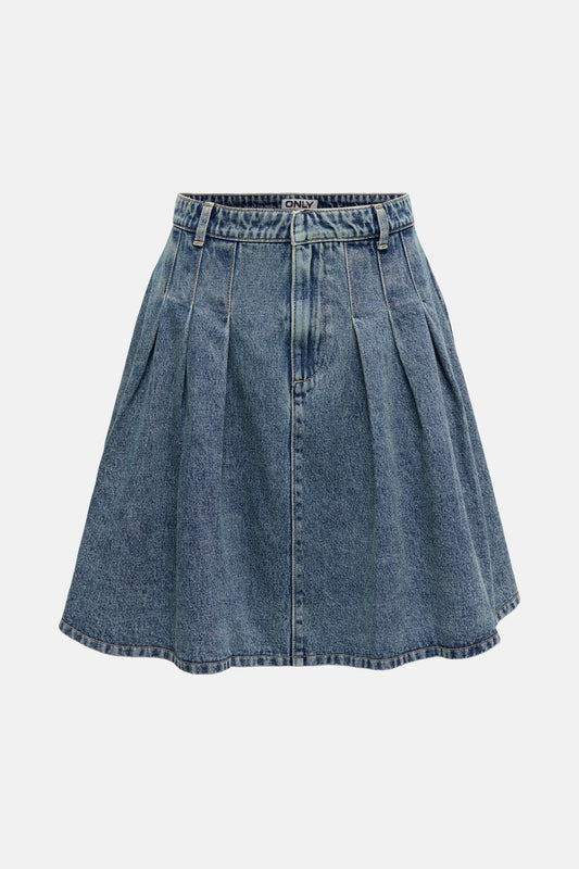 Mid Blue Denim Mini Skirt