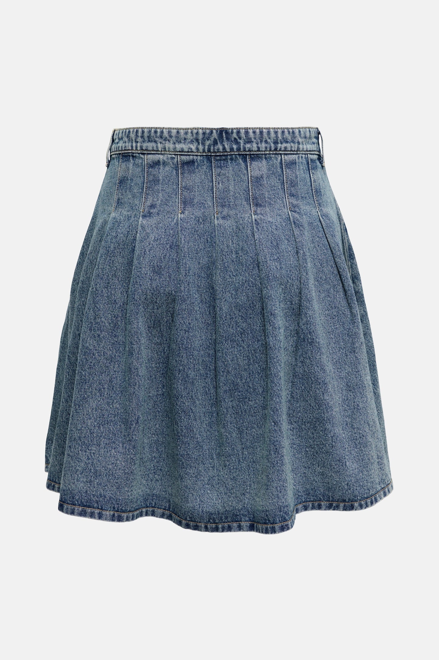 Mid Blue Denim Mini Skirt