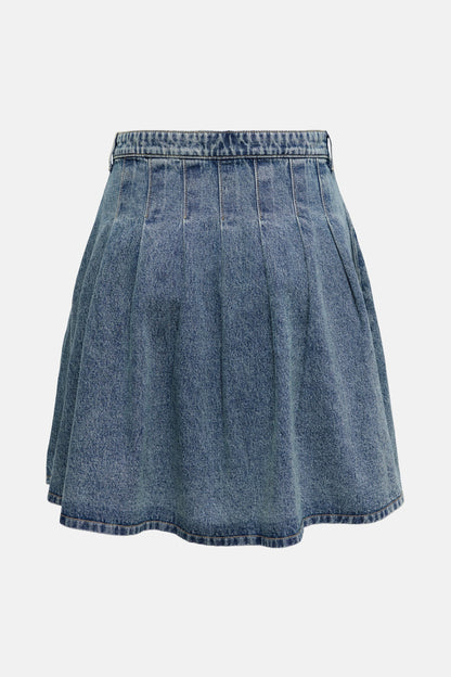 Mid Blue Denim Mini Skirt