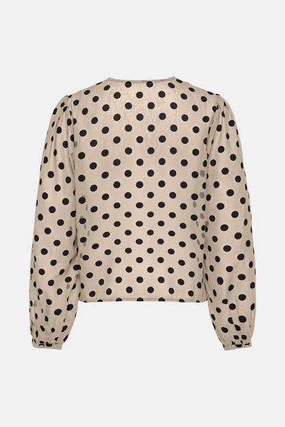 Blouse met lange mouwen - goud