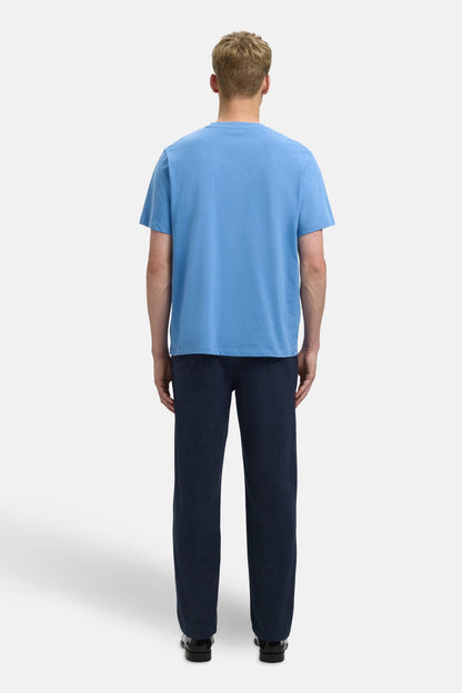 Blauwe Korte Mouwen T-shirt - Geselecteerd