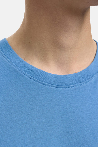 Blauwe Korte Mouwen T-shirt - Geselecteerd