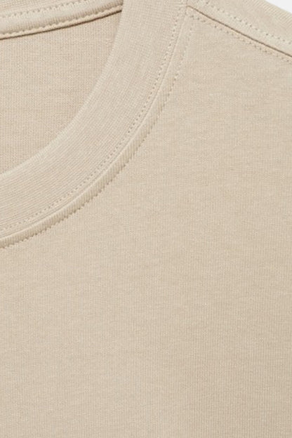 Beige Short Sleeve T-Shirt - MANGO