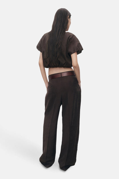 Korte Mouwen Blouse - Bruin