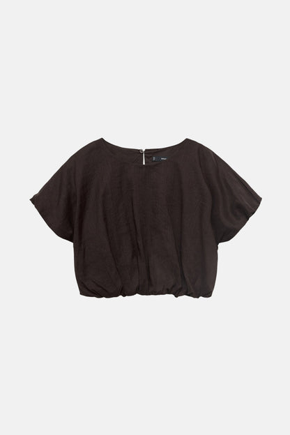 Korte Mouwen Blouse - Bruin