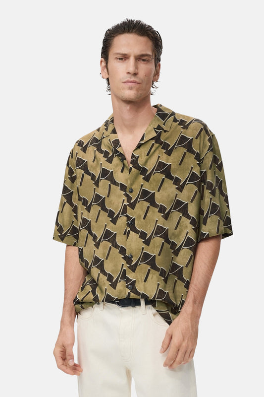 Hemd (korte mouwen) bruin - MANGO