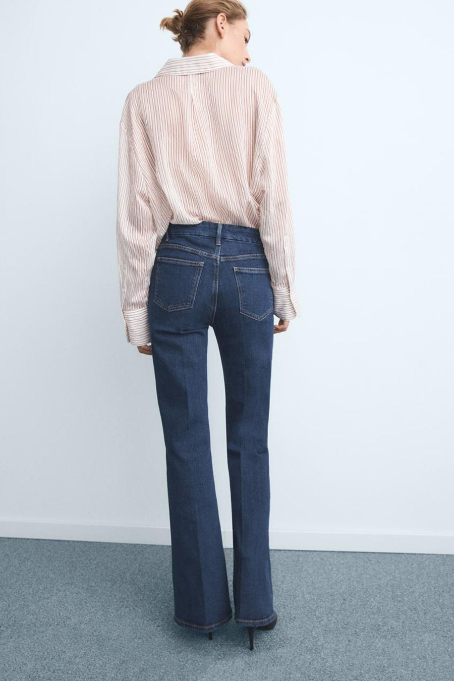 Flared jeans donkerblauwe denim - MANGO