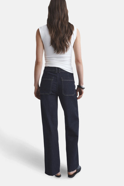 CATHERIN - Donkerblauwe Denim Jeans