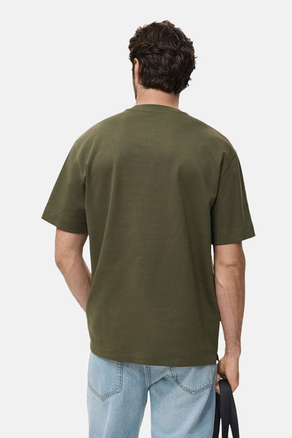 Korte Mouwen T-shirt in Khaki