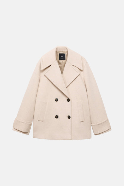 Korte jas beige - MANGO