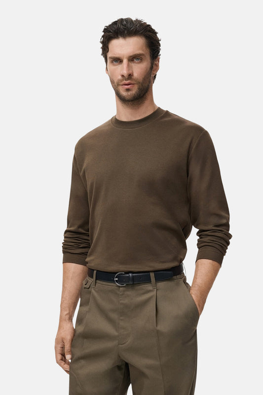T-shirt (lange mouwen) groen - MANGO