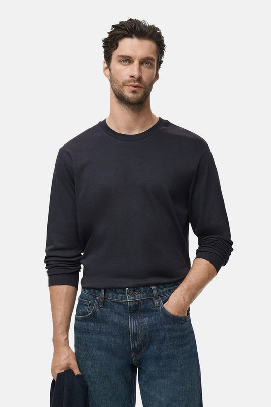 T-shirt (lange mouwen) blauw - MANGO