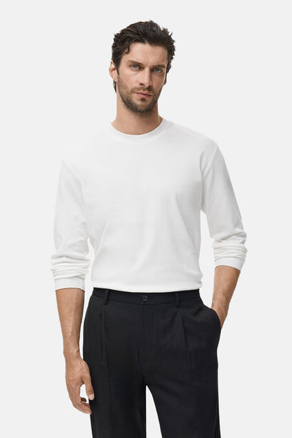 T-shirt (lange mouwen) wit - MANGO