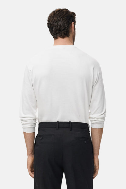 T-shirt (lange mouwen) wit - MANGO