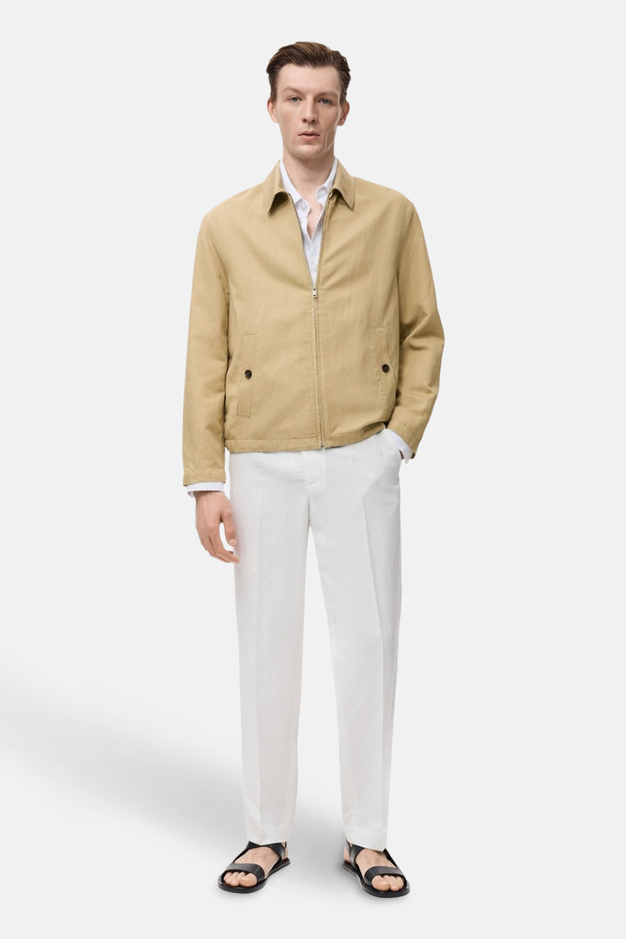 Beige Korte Jas