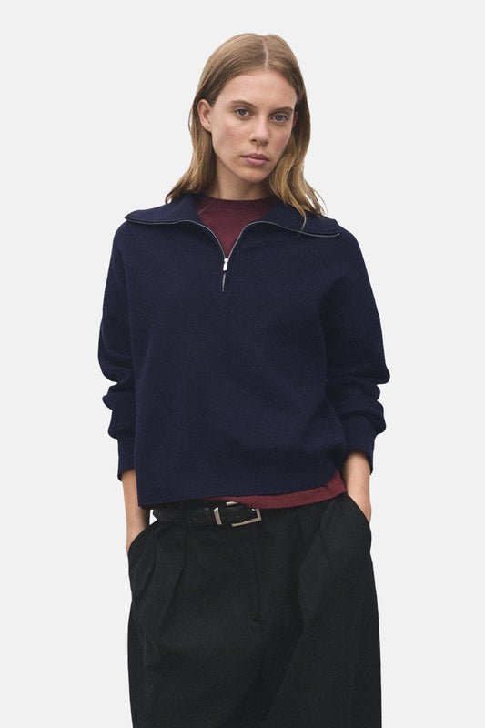 Pullover met rolkraag - blauw