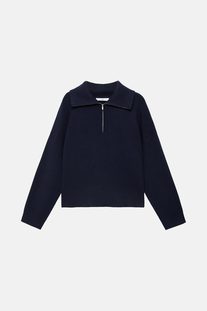 Pullover met rolkraag - blauw