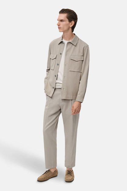 Beige Lange Mouwen Overhemd - MANGO