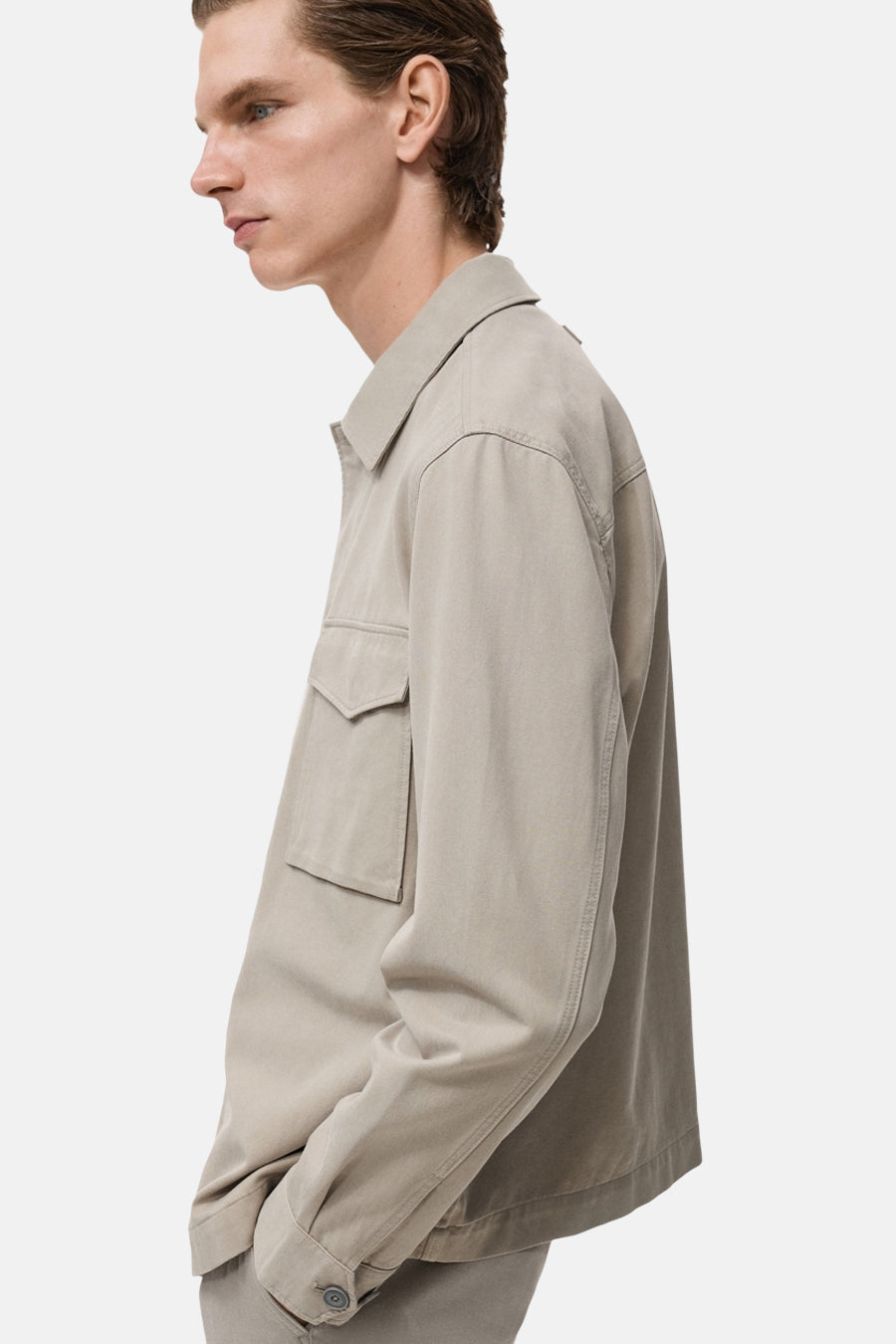Beige Lange Mouwen Overhemd - MANGO