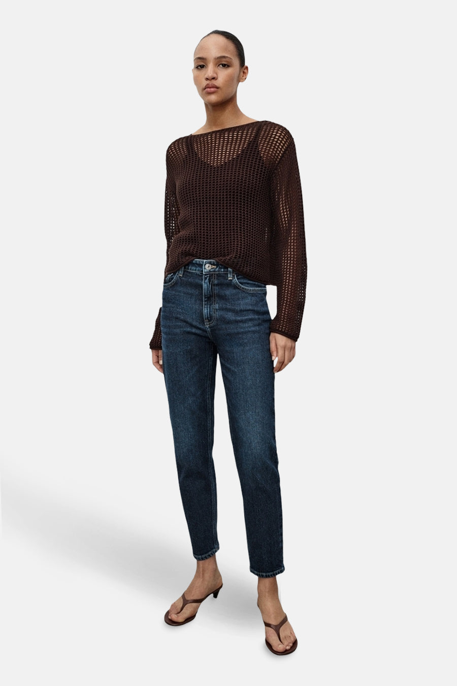 NEWMOM - Donkerblauwe Denim Jeans