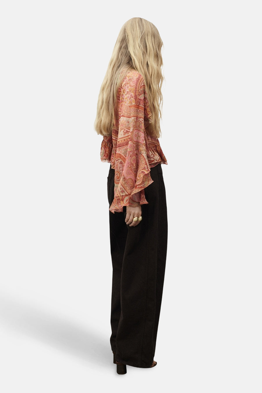 Multicolor Long Sleeve Blouse - MANGO