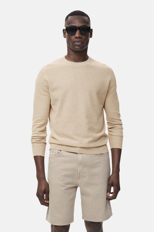 Trui met ronde hals beige - MANGO