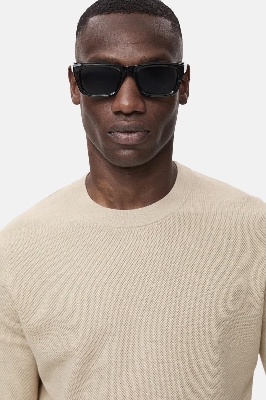 Trui met ronde hals beige - MANGO