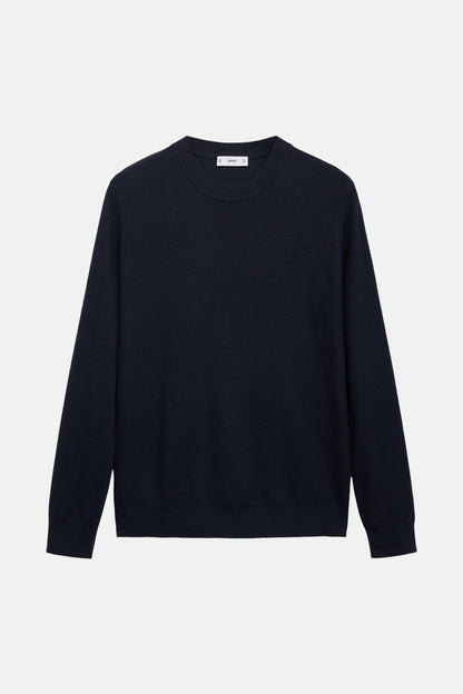 Trui met ronde hals blauw - MANGO