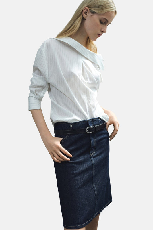 Rok 3/4 blauw - MANGO