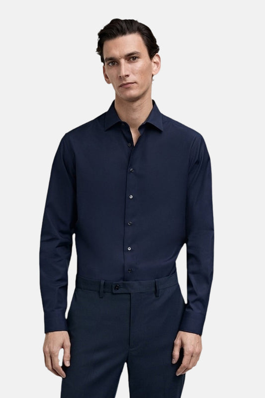 Lange Ärmeln Hemd in Blau - MANGO