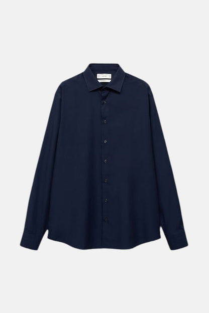 Lange Ärmeln Hemd in Blau - MANGO