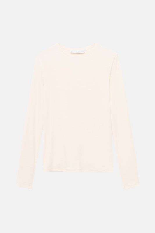 Top (lange mouwen) beige - MANGO