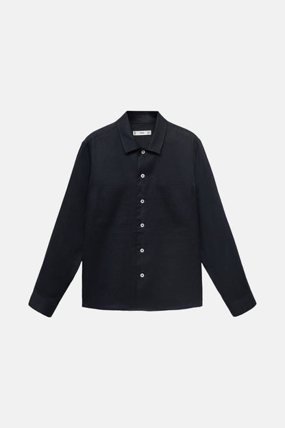 Lange Mouwen Overhemd - Donkerblauw