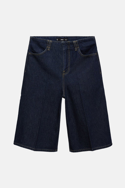 Donkerblauwe Denim Bermuda Shorts