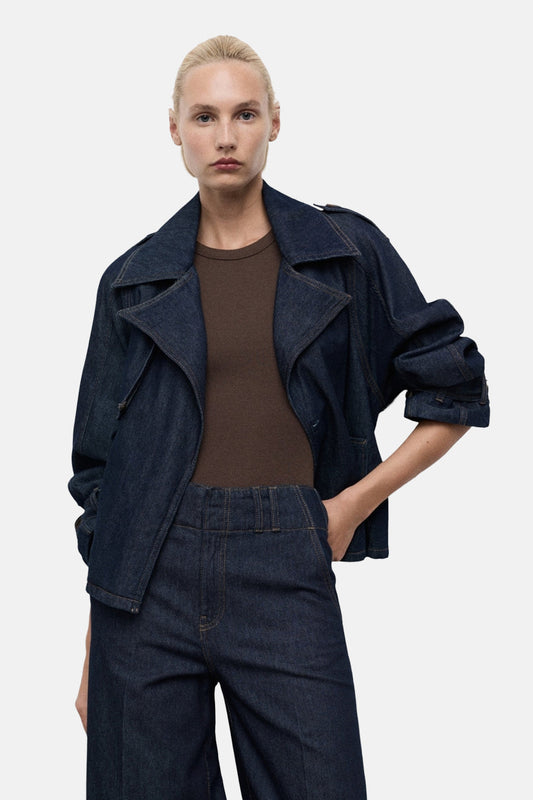 Jas - Donkerblauwe Denim Jacket
