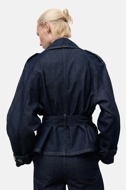 Jas - Donkerblauwe Denim Jacket