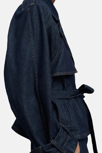 Jas - Donkerblauwe Denim Jacket