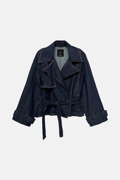 Jas - Donkerblauwe Denim Jacket
