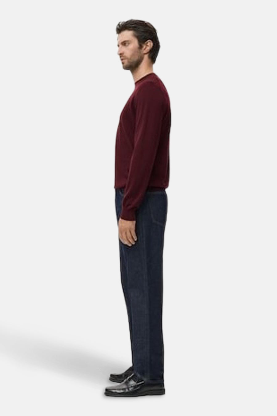 Pull met ronde hals - bordeaux